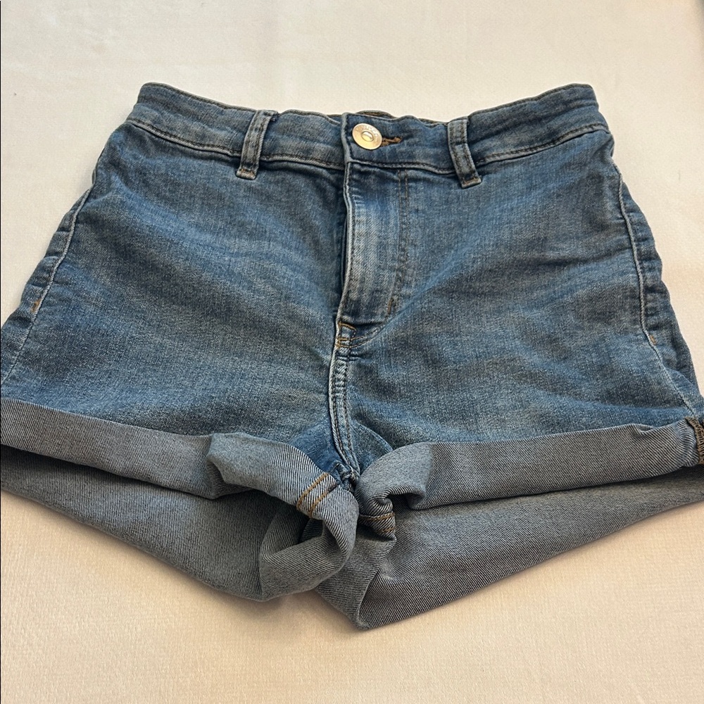 Divided Blue Jean Shorts